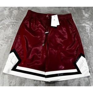 NEW Jordan Basketball Shorts Mens Size M Red New Faux Leather HV0077-659